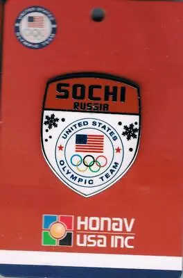 2014 Sochi Shield Style & Snowflakes USA Olympic Team NOC Pin • $7.95