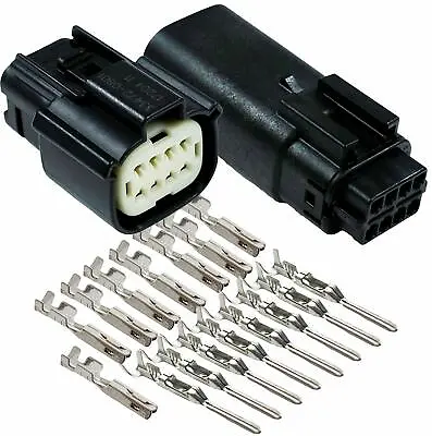 Molex Black 8 Pin Wire Connector Harley Waterproof Sealed Kit MX150™ • $14.49