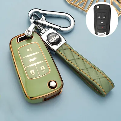 $27.71 • Buy TPU Flip Key Cover Case Shell For Opel For Holden Cruze For Buick 4 Button Green