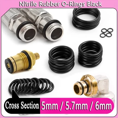 Nitrile Rubber O-Rings 5mm 5.7mm 6mm CS Sealing Gasket For Automotive Plumbing • £2.34