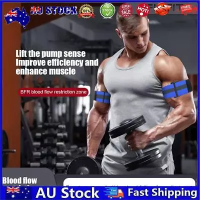 AU BFR Occlusion Bands Bodybuilding BFR Training Belts For Men Women (Blue) • $10