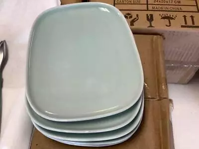 New 6 Delta Airlines Alessi Ceramic Tapas Plates Turquoise / Sea Foam Dishes • $8