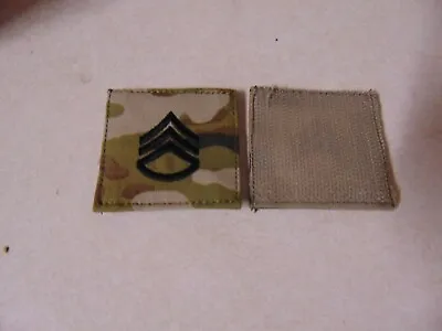 Military Patch Us Army Rank Hook & Loop Back Multicam Combat Ocp Staff Sergeant • $2.99
