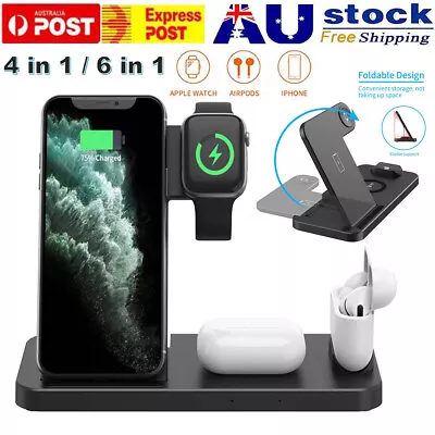 4 In 1 Wireless Fast Charger Dock Station For Apple Watch IPhone 15 12 13 14 Pro • $27.79