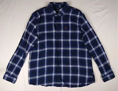 Chaps Blue Flannel Shirt (Men Size XL Extra Large) Outdoor Casual Button-Up • $9.59