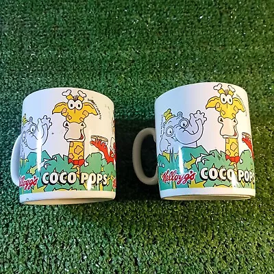 2 X VINTAGE KELLOGGS COCO POPS CHILD'S MUG/CUP  NOW NON MUSICAL 8.5cm • £12.99