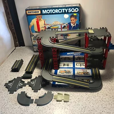 Matchbox Motorcity 500 Super Set Rare Vintage Boxed And Incomplte-Nice Shape! • $99.99