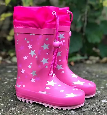 £9.99 • Buy Girls Boys Rain Kids Infants Waterproof Wellies Mcker Wellingtons Splash Boots