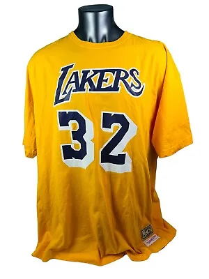 Magic Johnson Los Angeles Lakers Mitchell & Ness T-shirt Adult 4xl • $15