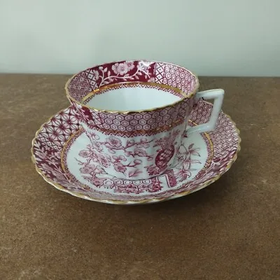 Antique & Rare Charles Allerton & Sons 'Tokio' Pink Tea Cup & Saucer • £9.95