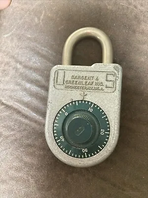 Sargent & Greenleaf Combination/key Changing Lock No 8088 Vintage Padlock USA • $19.99