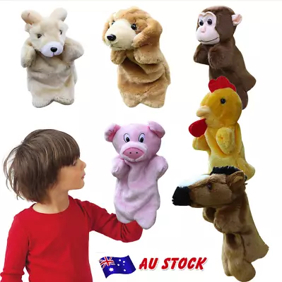 Animal Hand Puppet Full Body Muppet Plush Toy Prop Kid Glove Puppet Soft Plush U • $10.12