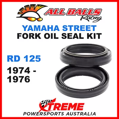 All Balls 55-137 Yamaha RD125 RD 125 1974-1976 Fork Oil Seal Kit 38x50x8/10.5 • $36.75