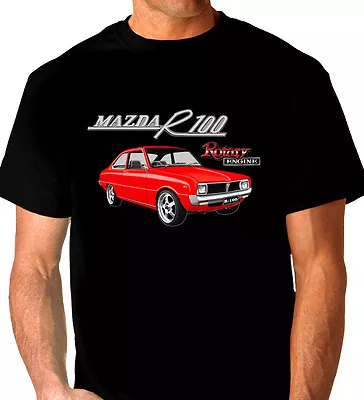 Mazda  R100  Coupe Re10  Rotary  Black Tshirt  Men's  Ladies   Kid's  Sizes  • $38