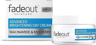 Fadeout Day Cream 50ml Advanced Brightening SPF20 Enhances Even Skin Tone • £11.99