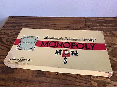 Vintage 1935 1946 MONOPOLY Board Game Parker Brothers With Wood Pieces  • $44.99