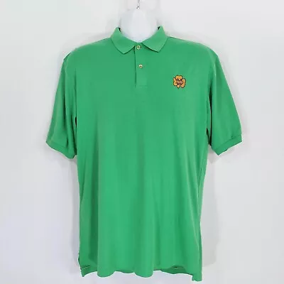 $29.99 • Buy Vintage 70s 80s Notre Dame Green Golf, Single Stitched, Polo Shirt Mens. Sz L.