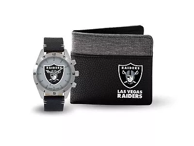 Game Time Las Vegas Raiders - NFL Watch And Wallet Combo Gift Set • $100.10
