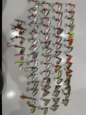 Huge Lot Of 66 Size 5 Spinners Blue Fox Vibrax Mepps Salmon Lures  Need Paint • $99.99