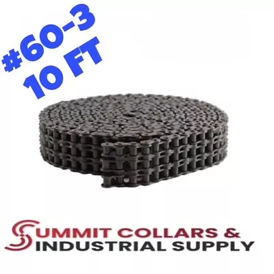 #60-3 Triple Strand Roller Chain 10FT Triplex New From Factory • $128.99