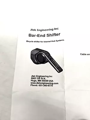 Jtek Bar End Shifter For Shimano Alfine And Nexus 8 Speed Hubs • $40