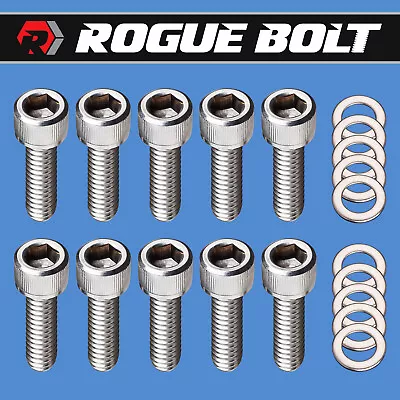 Sbm Valve Cover Bolts Stainless Steel Kit Small Block Mopar 273 318 340 360 • $11.95