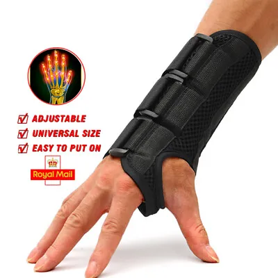£8.98 • Buy Wrist Brace Support For Carpal Tunnel Wrist Pain Sprain Forearm Splint Band UK I