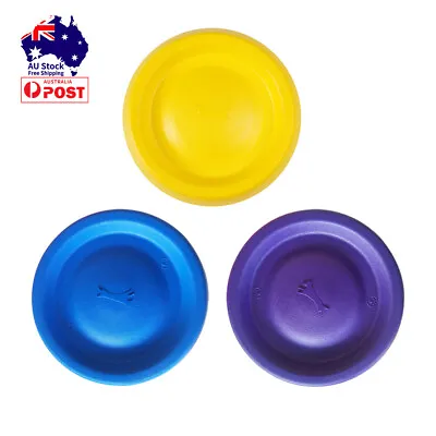 3 Pcs Soft Dog Frisbee 2 In 1 Fetch Toys Flying Disc Chew Toy Puppy Outdoor • $29.99