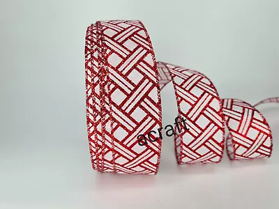 £2.29 • Buy Christmas Ribbon Wired Edge Tree Home Decoration Gift Wrap Presents Bow Craft UK