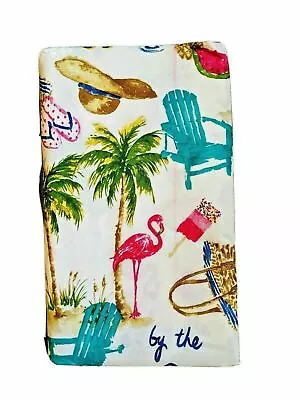 Summer Fun Vinyl Tablecloth 60 X 84 PVC Free Tropical Flamingo Beach • $22.25