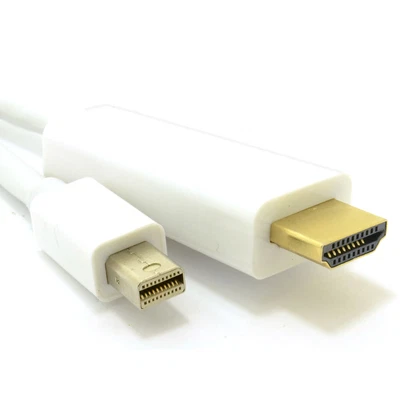 £5.53 • Buy 2m Mini DisplayPort/Thunderbolt Mac Laptop To HDMI Cable Monitor/TV Video+Audio