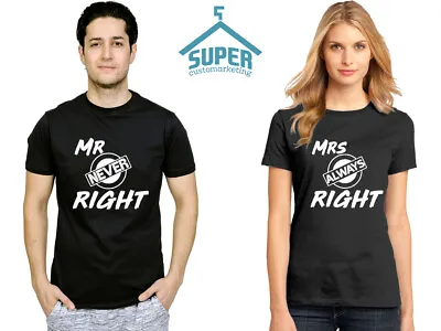 MR MRS RIGHT Couple Matching Tshirt Valentines Couple Love Matching Tee Shirt • $24.99