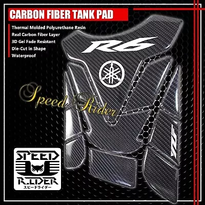 Genuine Carbon Fiber Customizable Gas/fuel Tank Pad Gel Guard Sticker For Yzf-r6 • $29.89