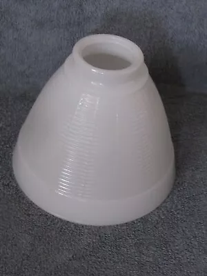 Vintage 6” Diameter Milk Glass Stiffel Type Lamp Shade Basketweave • $9.99