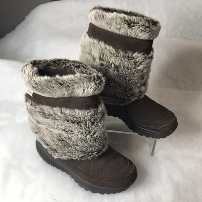 $59.49 • Buy Skechers Shape Ups Winter Boots Womens Size 9.5 Brown Faux Fur Lined