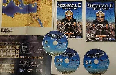 Total War: Medieval II DVD-ROM Game By Sega 3-Disc Set 2006 W Manual & Map Plan • $13.50