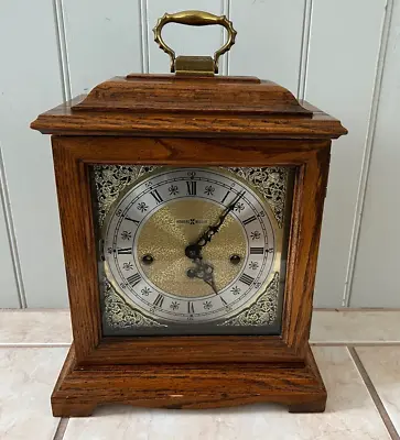 Vintage Howard Miller 8 Day 612-438 Oak Case Mantle Clock - Westminster Chimes • $129.95