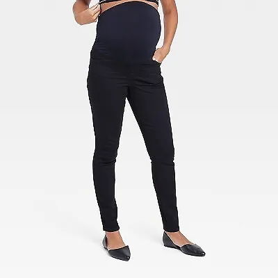 Over Belly Skinny Maternity Pants - Isabel Maternity By Ingrid & Isabel Black 18 • $12.99