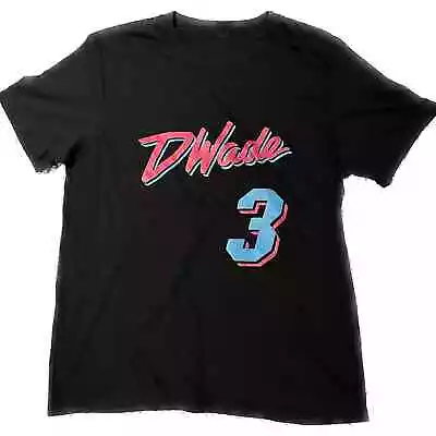 Dwayne Wade D-Wade TShirt Jersey Unisex Small #3 Miami Heat Miami Vice Neon Pink • $16