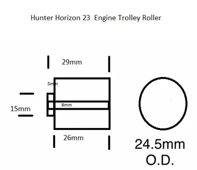 Custom Parts / Spacer / Bush /top Hat White Acetal Hunter Horizon Trolley 👍 • $144.69