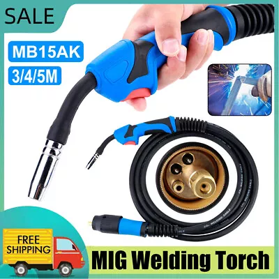 MIG Welding Torch MB15AK Euro Connector 3/4/5M Gun Gas Conversion Kit For Welder • £34