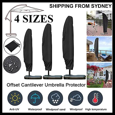 $18.59 • Buy 4 Sizes Heavy Duty Parasol Banana Umbrella Cover Cantilever Outdoor Patio Shield
