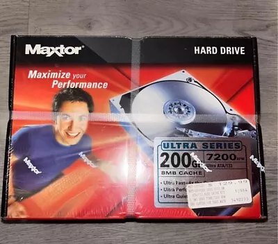 Maxtor Ultra Series 200GB 7200 RPM Ultra ATA/133 Internal Hard Drive Sealed NEW • $26