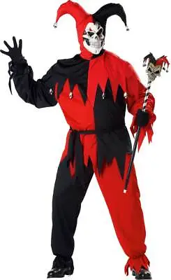 California Costume Evil Jester Adult Men Ghosts & Monsters Hallowee Sz Plus Size • $27.21