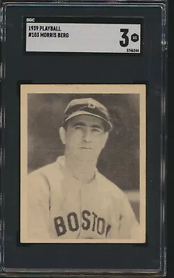 1939 Play Ball #103 Moe Morris Berg Red Sox SGC 3 VG • $300