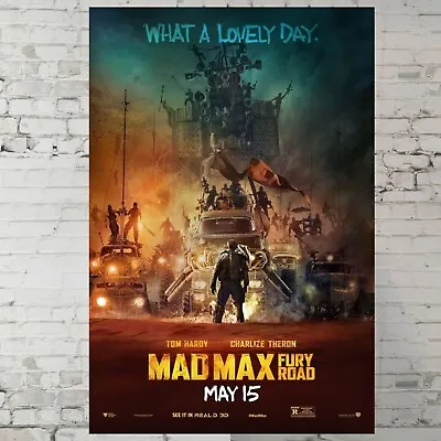 Mad Max Movie Poster Fury Road Tom Hardy Poster 11x17  Wall Art Poster Gift • $14.90