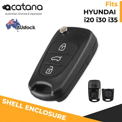 $15.49 • Buy Replacement 3 Button Remote Flip Car Key Shell Case Fob For Hyundai I20 I30 Ix35
