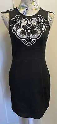 ALICE McCALL Black Embroidered Bodice Sleeveless Dress Size 10 • $20