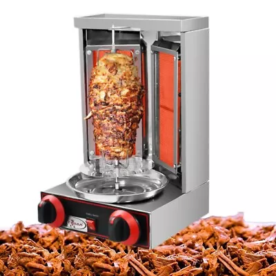 Shawarma Doner Kebab Machine LPG Gas Rotating Rotisserie Oven Automatic Grill US • $160.50