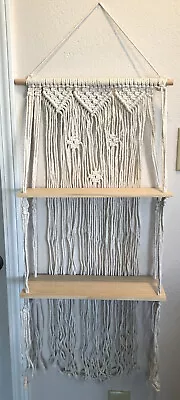 Macrame Wall Hanging With Two Shelves  • £35.02
